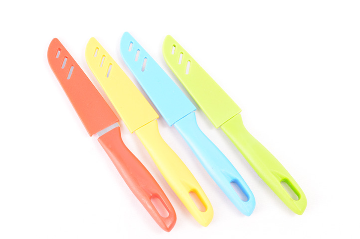 Cuchillos De Cocina Cuchillo Mango Yfunda Plastica Colores