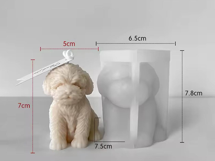 MOLDES DE SILICONA: MOLDE SILICONA PERRITO CACHORRO MEDIANO (11P5) (CS2)