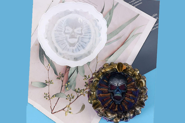 Moldes De Silicona De Calavera, Molde De Esqueleto Grande Para Resina Epoxi, Moldes De Vela De