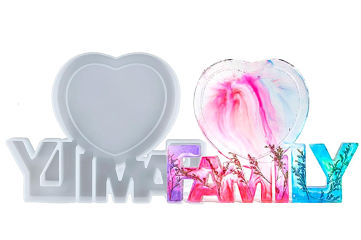 Moldes con corazones: MOLDE SILICONA p/RESINA PORTA RETRATO CORAZON ...