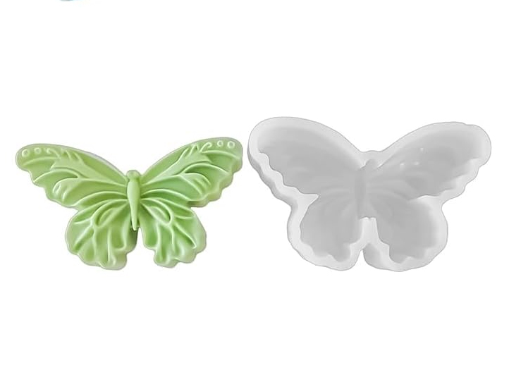Set De Imanes De Mariposa Con Purpurina Lena | Molde De Yeso Para 15 Figuras, Pinturas, Pincel Y Cintas Magnéticas