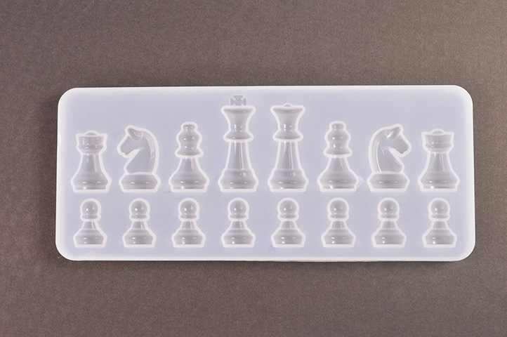 Set De 16 Moldes De Silicona Para Ajedrez De Resina – Moldes Flexibles Y Reutilizables Para Crear Piezas De Ajedrez Personalizadas