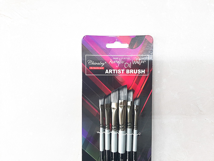 LIBRERIA: PACK 6 PINCELES ARTISTICOS PUNTA ANGULAR CHIVALRY (AM23571) (CLI)