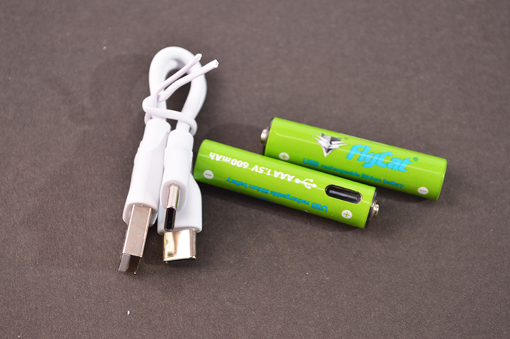 ELECTRONICA: PACK 2 PILAS FLYCAT AAA 1.5V RECARGABLE USB TIPO C (0024) (CS2)