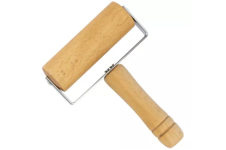 Rodillo De Amasar KAISER - Madera De Haya, 47 Cm, Sin Tratar, Con Eje De Acero Inoxidable